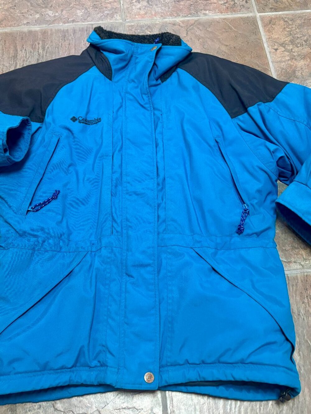 ~~Vintage Columbia Winter HW Fleece Lined Jacket Women S Blue..VGUC!!! Warm Colu